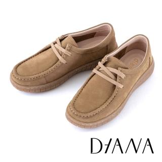 【DIANA】簡約百搭樂福厚底休閒鞋(棕色)