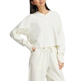 【adidas 愛迪達】圓領長袖T恤 運動 休閒 W ALL SZN L SWT 女 - IY6828