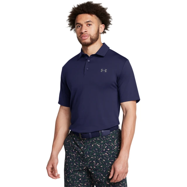 UNDER ARMOUR UA官方直營 男 Playoff 3.0短POLO_1378673-411(深藍色)