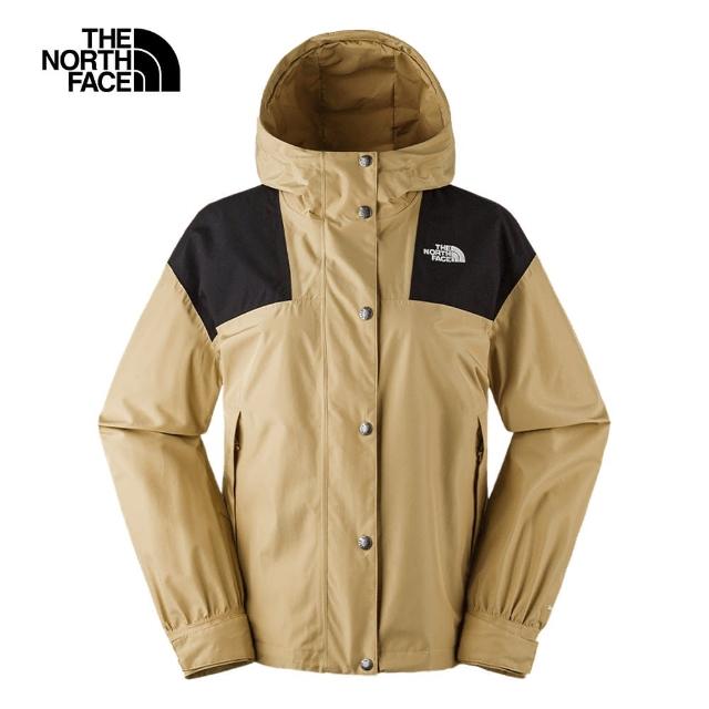 【The North Face 官方旗艦】北面女款卡其色DryVent防水透氣衝鋒衣｜7QSILK5(外套)