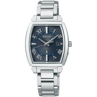 【SEIKO 精工】LUKIA太陽能電波鈦金屬女錶/銀X炭墨27.4mm(1B32-0AV0D/SSQW059J)