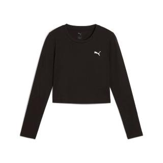 【PUMA】長袖上衣 女款 流行系列ESS寶貝薄長T恤 黑色(62976101)