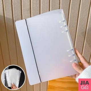 【JIAGO】理財收納本A5六孔夾鏈袋活頁本(鈔票收納/外幣收納)