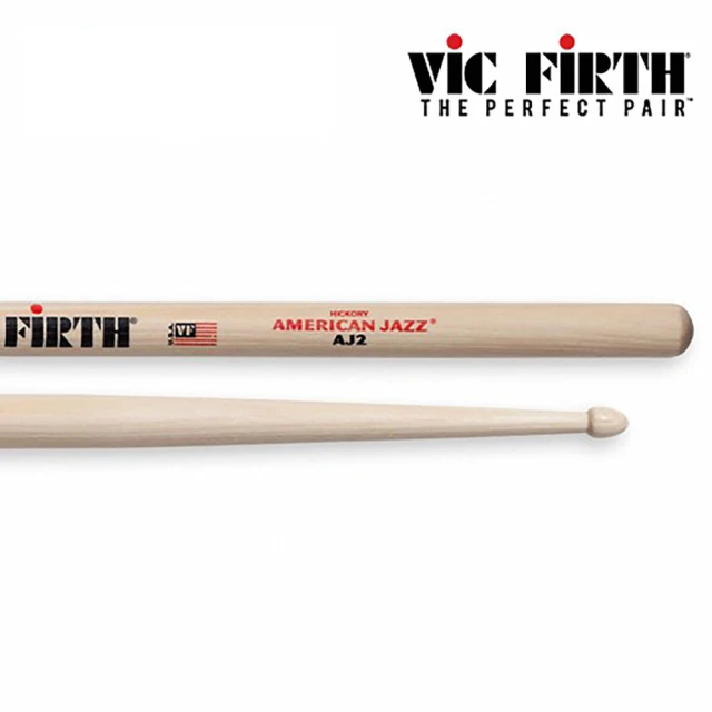 VIC FIRTH AJ2 American Jazz 胡桃木鼓棒(原廠公司貨 商品保固有保障)