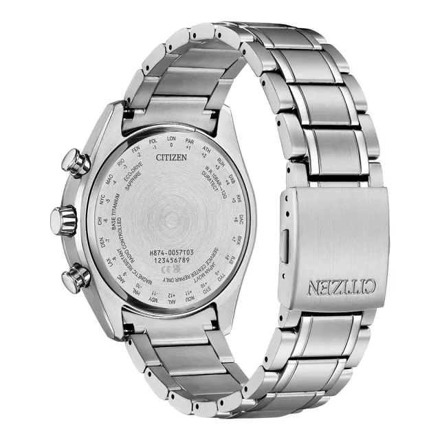 【CITIZEN 星辰】GENTS系列 月相盈虧 鈦金屬 光動能電波腕錶 聖誕節 禮物 送禮(BY1010-81L)