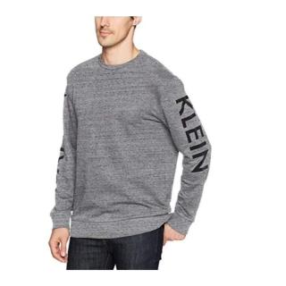 【Calvin Klein】CK 男士 長袖針織衫 圓領衫上衣 寒流保暖 長袖毛衣(灰色)