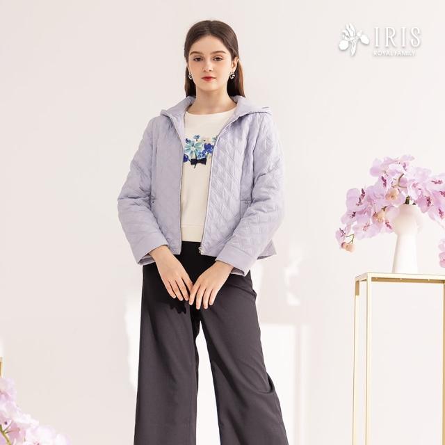 【IRIS 艾莉詩】菱格鋪棉連帽外套-2色(46505)