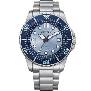 【CITIZEN 星辰】希望之藍 Mechanical 晨初 機械錶 男錶 43MM(NJ0178-81M)