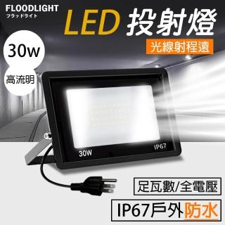 【RoLife 簡約生活】LED工業級投光燈-30W(泛光燈/投射燈/探照燈/照明燈/110至220V通用)