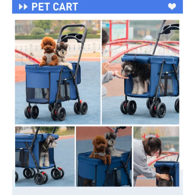【IPSKY】寵物折疊推車 中大型犬手推車(貓狗推車/寵物手推車/寵物外出/寵物大推車/大型寵物車/寵物出遊)