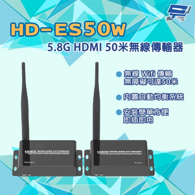 CHANG YUN 昌運 HD-ES50W 內置自動均衡系統 5.8G HDMI 50米無線傳輸器