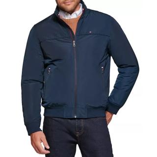 【Tommy Hilfiger】2024男時尚深藍色飛行夾克外套-網(預購)