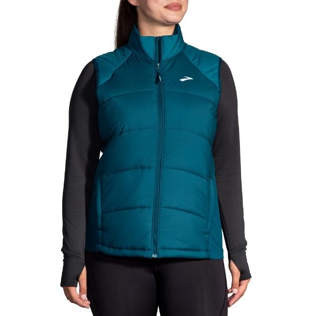 【BROOKS】女 Shield Hybrid 保暖背心3.0_海洋藍/摩洛哥藍(221695449)