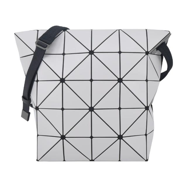 【ISSEY MIYAKE 三宅一生】BLOCKY 5X6霧面皮革單肩斜背兩用包(灰)