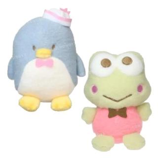 【小禮堂】Sanrio 三麗鷗 絨毛玩偶娃娃 - 復古系列 山姆企鵝 大眼蛙(平輸品)
