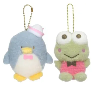 【小禮堂】Sanrio 三麗鷗 絨毛玩偶吊飾 - 復古系列 山姆企鵝 大眼蛙(平輸品)