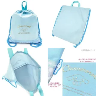 【小禮堂】雙11 Sanrio 三麗鷗 尼龍兩用束口後背袋 - 格紋款 酷洛米 大耳狗 帕恰狗(平輸品)