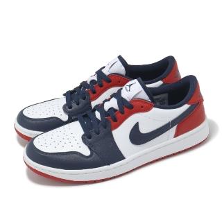 【NIKE GOLF】高爾夫球鞋 Air Jordan 1 Low Golf USA 男鞋 藍 紅 休閒鞋 AJ1(DD9315-113)