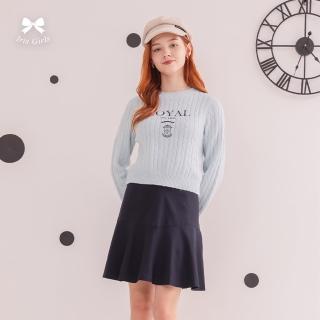 【Iris Girls 艾莉詩】圓舞曲波浪短裙-2色(45210)