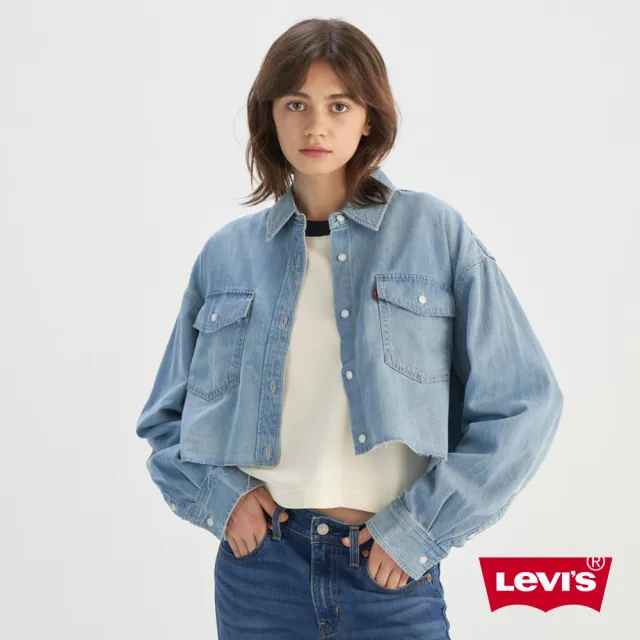 【LEVIS】女款 牛仔襯衫 短版襯衫 女生襯衫 上衣 熱賣單品 001BQ-0001