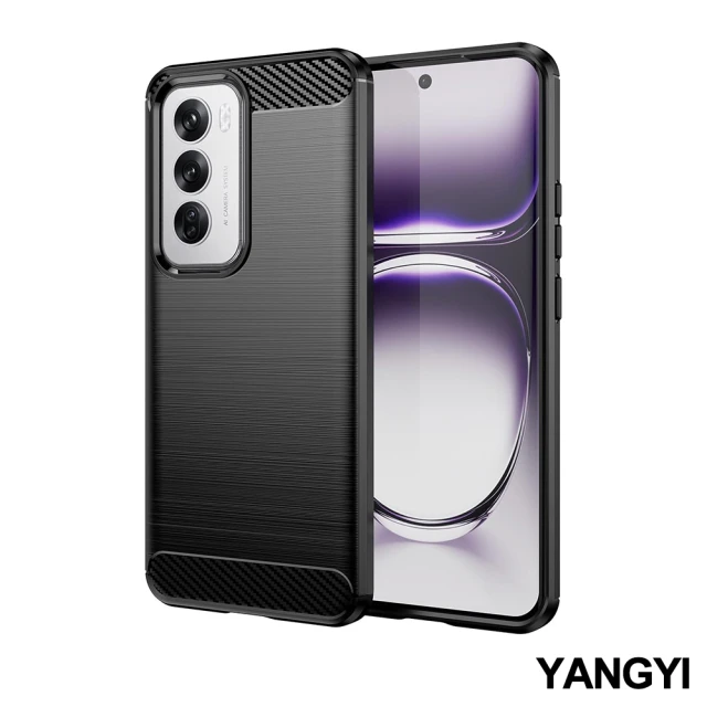 YANG YI 揚邑 OPPO Reno 12 / 12 Pro 碳纖維拉絲紋軟殼散熱防震抗摔手機殼