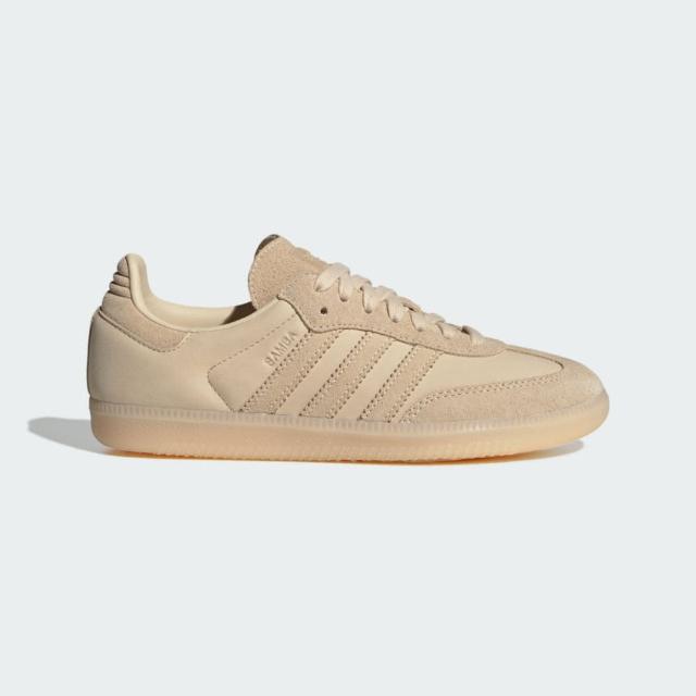 【adidas 愛迪達】Samba OG W 女 運動休閒鞋 德訓鞋 復古 百搭 沙色(JI2729)