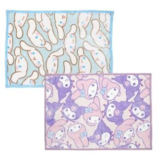 【小禮堂】Sanrio 三麗鷗 絨毛毛毯 100x70cm - 大臉滿版款 大耳狗 美樂蒂 酷洛米(平輸品)
