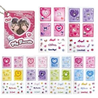 【小禮堂】Sanrio 三麗鷗 愛心視窗寫真相簿裝飾貼紙 - Y2K Kitty 大耳狗 酷洛米(平輸品)