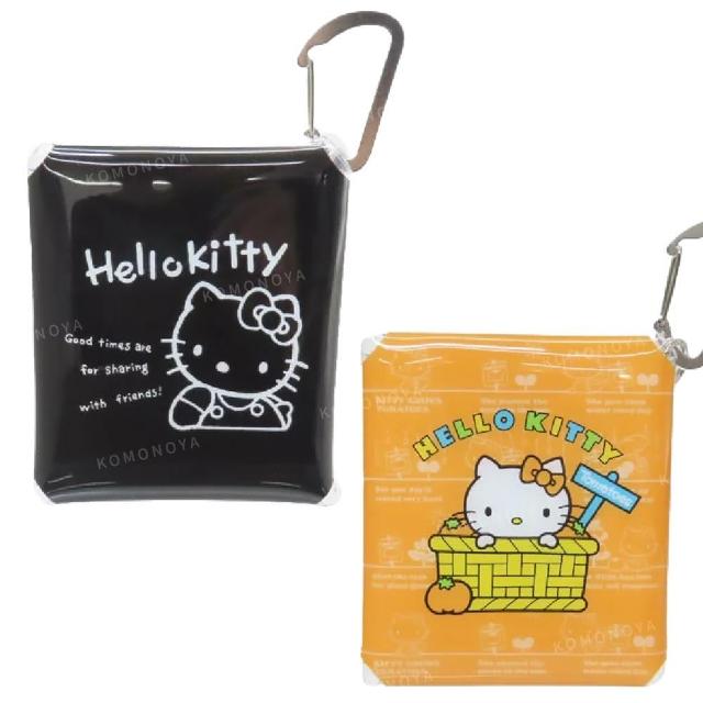 【小禮堂】Sanrio 三麗鷗 Hello Kitty PVC扣式收納包附鎖扣 - 50週年系列(平輸品)