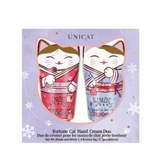 【UNICAT 變臉貓】萌貓護手霜雙重奏禮盒 2入｜送禮推薦(玫瑰+藍風鈴 40ml)