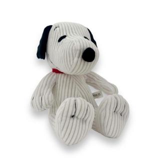 【SNOOPY 史努比】史努比絨毛娃娃玩偶(史努比 10吋條紋布史努比娃娃 3410031)