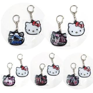 【小禮堂】母親節禮物 Sanrio 三麗鷗 Hello Kitty 大臉造型鑰匙圈 - 日本景點(平輸品)