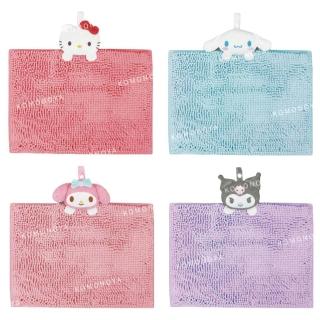 【小禮堂】Sanrio 三麗鷗 50x37cm 超吸水腳踏墊 - 探頭款 Kitty 美樂蒂 酷洛米 大耳狗(平輸品)