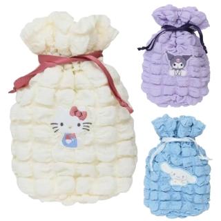 【小禮堂】Sanrio 三麗鷗 爆米花束口袋 - 側坐款 Kitty 酷洛米 大耳狗(平輸品)