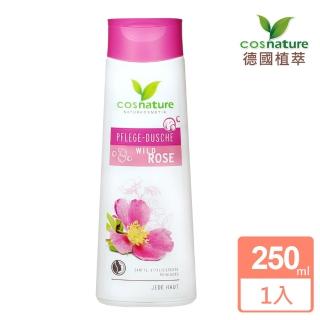 【德國植萃 cosnature】玫瑰水潤淨白沐浴露 250ml(天然認證 保濕 彈力 亮白 修護 抗老)