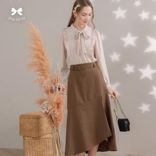 【Iris Girls 艾莉詩】不對稱剪裁長裙-2色(45204)