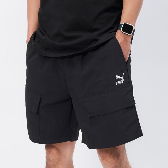 【PUMA】Classic Cargo Shorts 男款 黑色 歐規 寬鬆 大口袋 7吋工裝 短褲 62426201