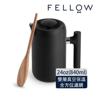 【FELLOW】Clara 雙層真空法式濾壓壺-黑 24oz(法壓壺/咖啡壺/沖泡壺)