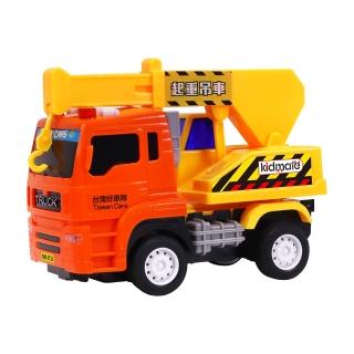 【KIDMATE】臺灣好車隊-迷你起重吊車(小型起重吊車 臺灣玩具車 模擬 磨輪車 聲光玩具 中文語音)