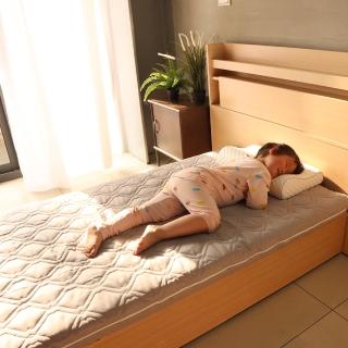 【小老闆寢具】標準單人3尺 全包覆防潑水保潔墊(適用10cm以下薄床墊 拉鍊式包覆)