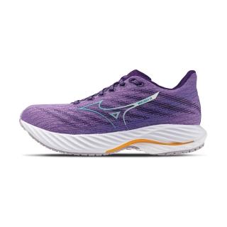 【MIZUNO 美津濃】Wave Rider 28 2 女鞋 紫色 超寬楦 支撐 波浪片 運動 慢跑鞋 J1GD240673