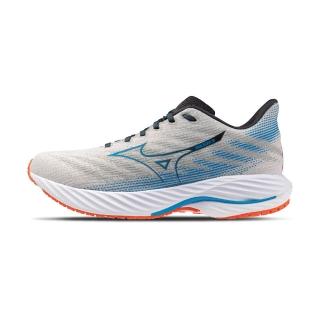 【MIZUNO 美津濃】Wave Rider 28 男鞋 灰藍色 波浪片 支撐 緩衝 運動 慢跑鞋 J1GC240357