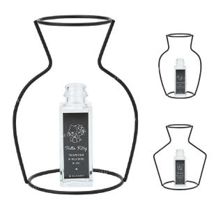 【小禮堂】Sanrio 三麗鷗 鐵絲框架造型花瓶 - 黑框款 Kitty 大耳狗 酷洛米(平輸品)