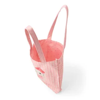 【小禮堂】雙11 Sanrio 三麗鷗 棉質直式肩背袋 - 3D人物系列 Kitty 大耳狗 酷洛米(平輸品)