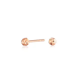 【Just Diamond】鎮金店 璀璨圓舞 18K玫瑰金耳環(網路限定)