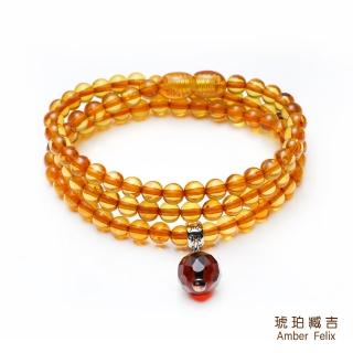 【Amber Felix】琥珀臧吉金珀珠套鍊7M(琥珀協會認證)