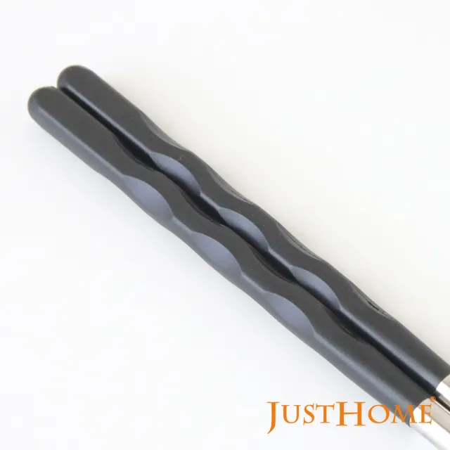 【Just Home】304不鏽鋼防滑合金筷5入組(不鏽鋼筷/筷子/合金筷/環保筷/短筷/防滑筷/餐具/合金筷子)
