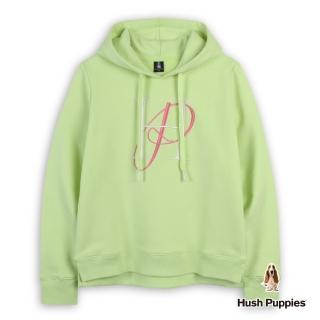 【Hush Puppies】女裝 帽T 簡約HP配色刺繡帽T(淺綠 / 44202101)