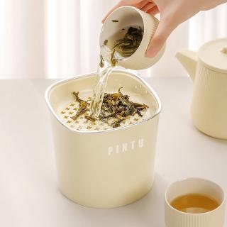 【JOHN HOUSE】瀝水桌面垃圾桶 桌面茶水桶 茶葉過濾桶 帶濾水蓋迷你垃圾桶(茶渣桶)