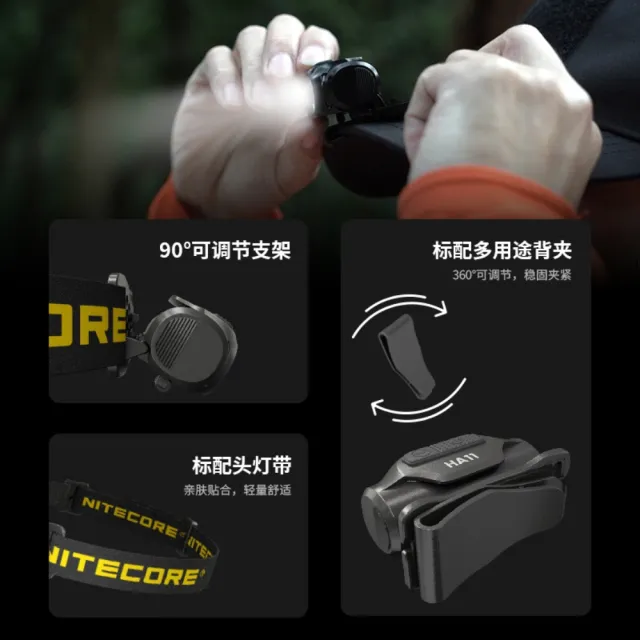 【NITECORE】錸特光電 HA11 AA頭燈 僅36克(240流明 白光 紅光 防水 IP66 露營頭燈)